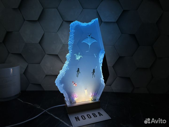 Ночник из эпоксидной смолы