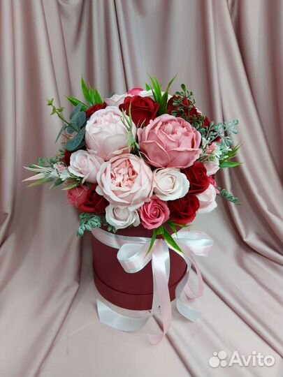 Букеты из мыльных роз