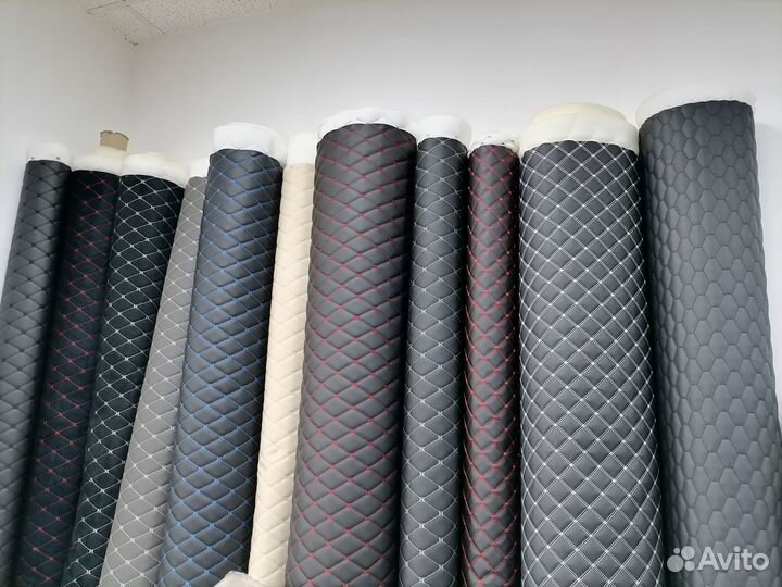 Стеганая экокожа для перетяжки