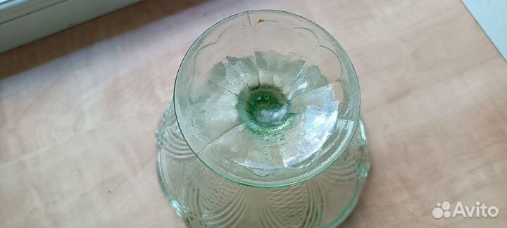 Ваза зеленое стекло СССР