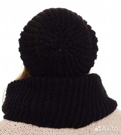 Комплект шапка и снуд женский