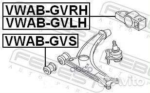 Сайлентблок vwabgvs Febest