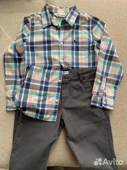 Рубашка hm на мальчика 122