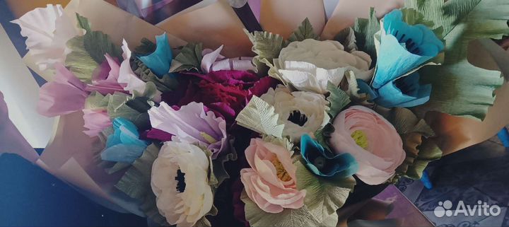 Букет цветов из гофро бумаги