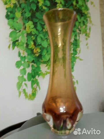 Ваза для цветов цветное стекло