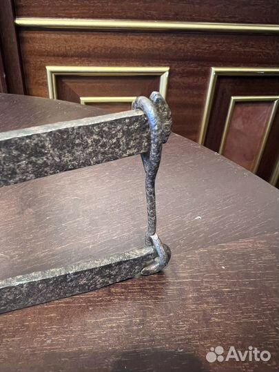 Старинная антикварная чугунная вафельница