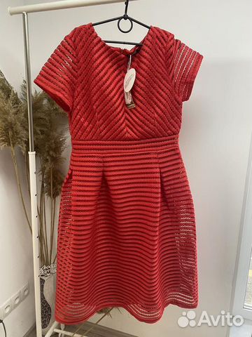 Нарядное платье Boohoo UK16 красный