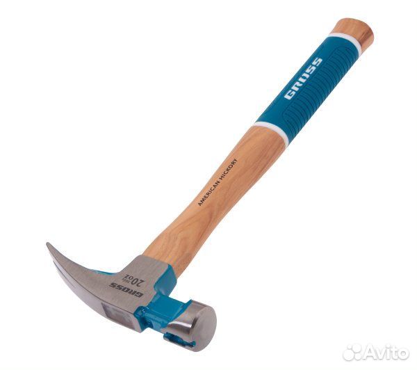 Молоток-гвоздодер, 560 г, угол 75, магнит, обрези