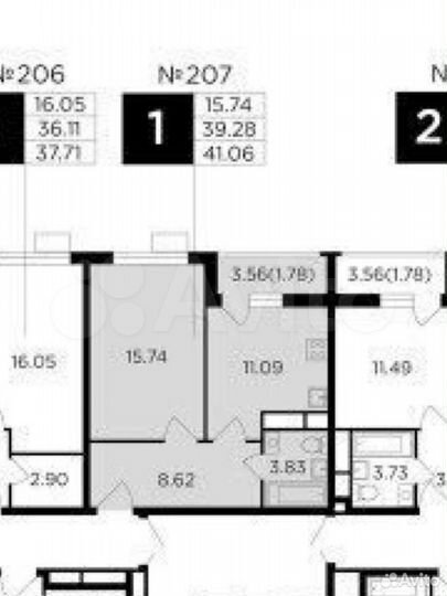 1-к. квартира, 41 м², 11/12 эт.
