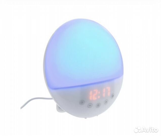 Лампа с будильником, часами, bluetooth и радио