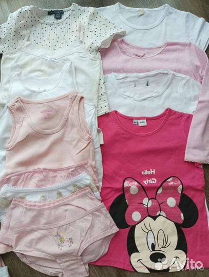 Одежда на девочку 4-5 лет пакетом