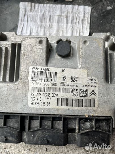Peugeot 207 1,6 бензин блок управления двигателем