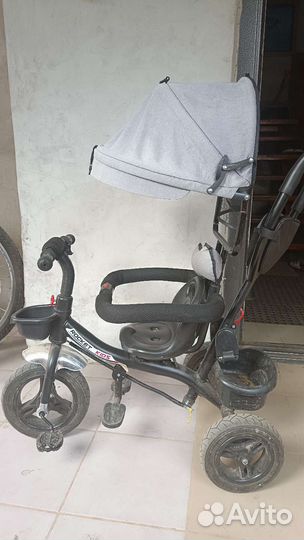 Велосипед коляска трёхколёсный с ручкой