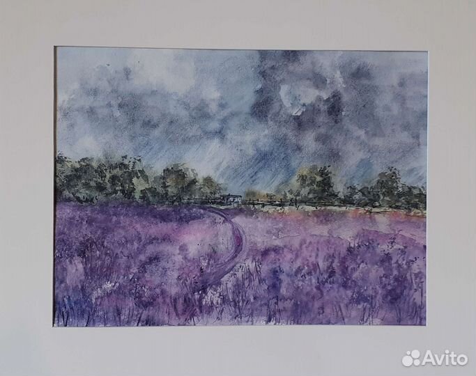 Картины акварелью: пейзажи, 10 шт