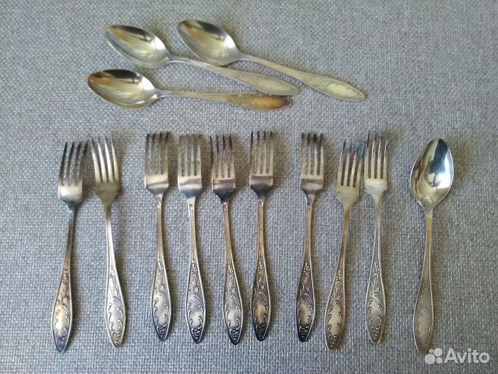 Ложки вилки мельхиор Кольчугино СССР