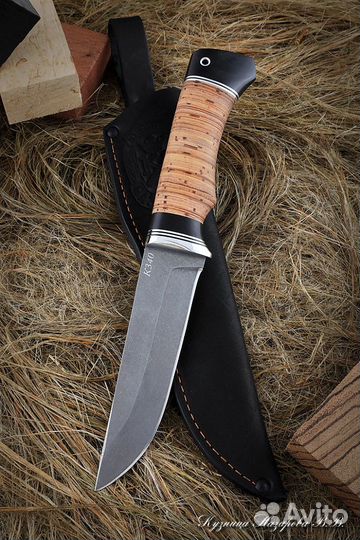 Нож Бизон К340 береста черный граб