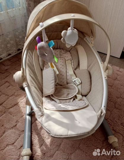 Шезлонг детский с вибрацией для новорожденных