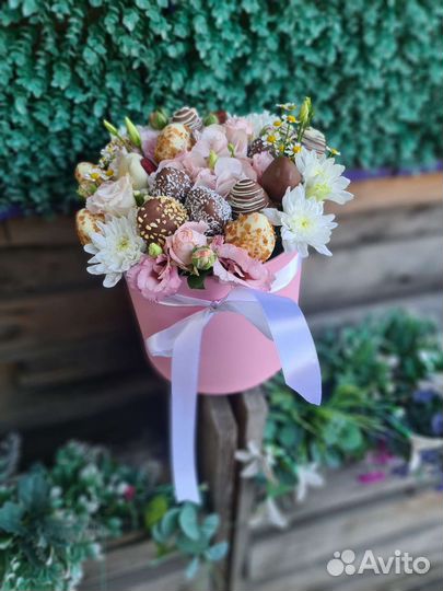 Клубника в шоколаде цветы букет цветов