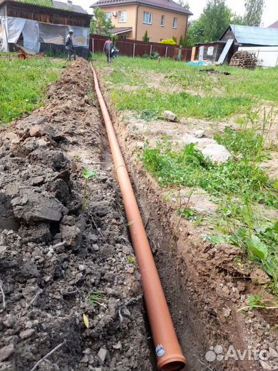 Копка траншей ручной