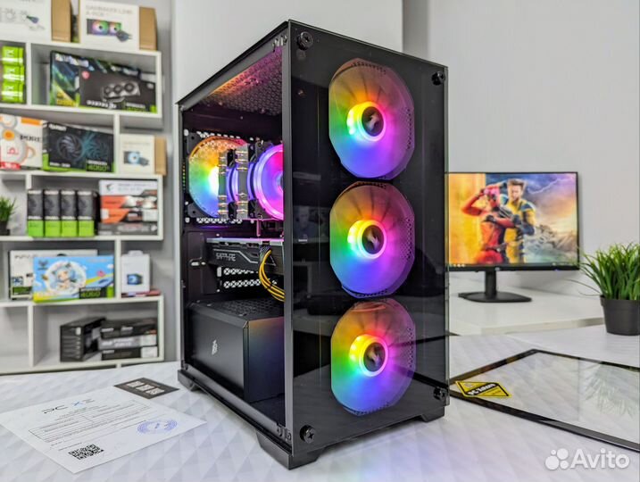 Игровой компьютер 12/24 ядер, DDR4 16GB, SSD, 500W