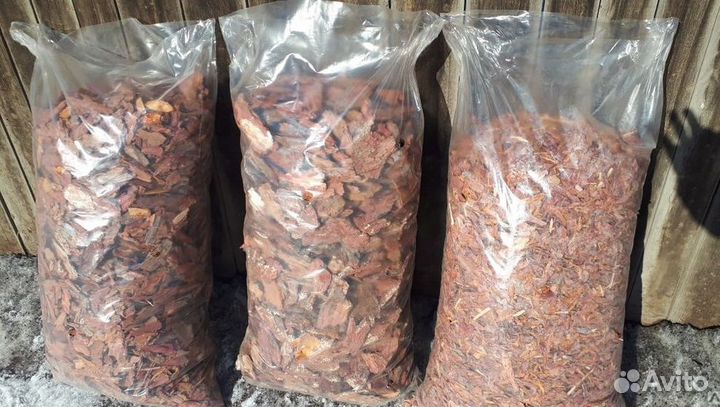 Кора лиственницы для ландшафта фр 3-10 см микс