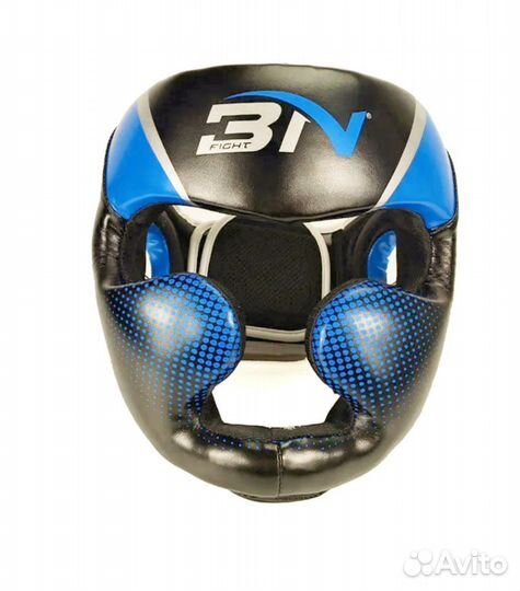 Шлем боксерский BN fight черно-синий