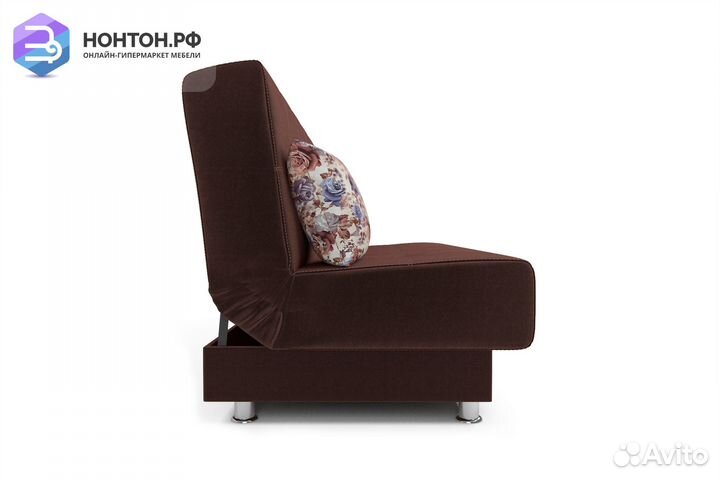 Диван книжка Мария микровелюр коричневый