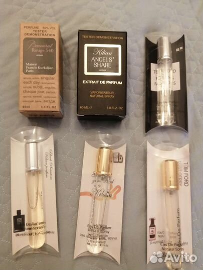 Т/в Killian, Baccarat, Tom Ford (тестеры ОАЭ, Фр)