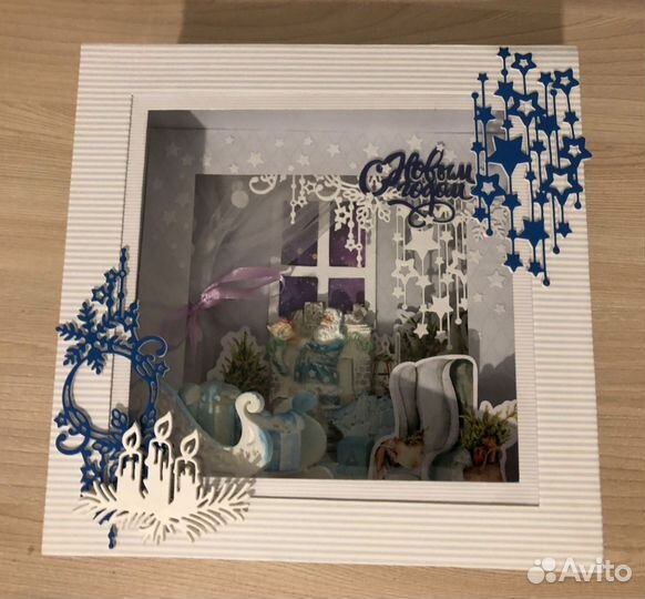 Авторская новогодняя 3D открытка ручной работы