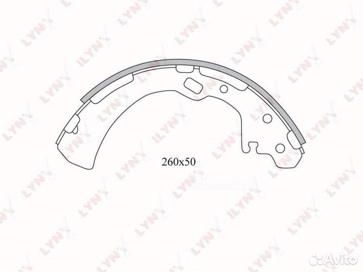 Lynxauto BS-5713 Колодки тормозные барабанные зад