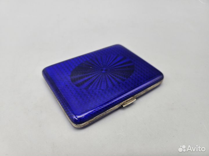 Портсигар серебро 800 проба Германия гильоше