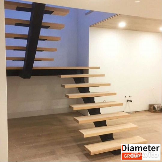 Производство кованой лестницы с поворотом