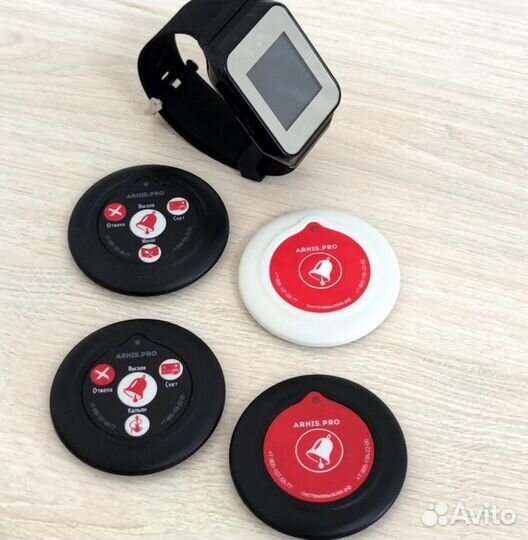 Кнопка вызова перосонала, официанта, часы пейджер