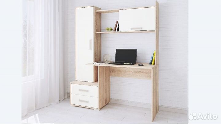 Компьютерный стол Квартет 9 белый