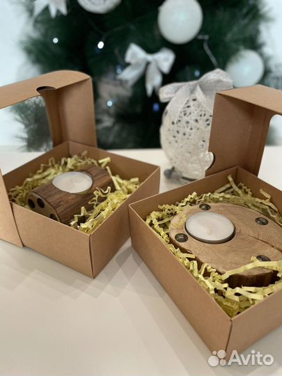 Подсвечник из можжевельника для чайной свечи IKEA