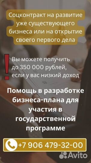 Бизнес-план для социального контракта