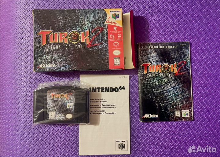 Nintendo 64 Turok 2 полный комплект