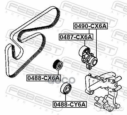 Ролик обводной 0488CY6A Febest