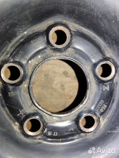 Диск штампованный R14 Volkswagen Polo 5