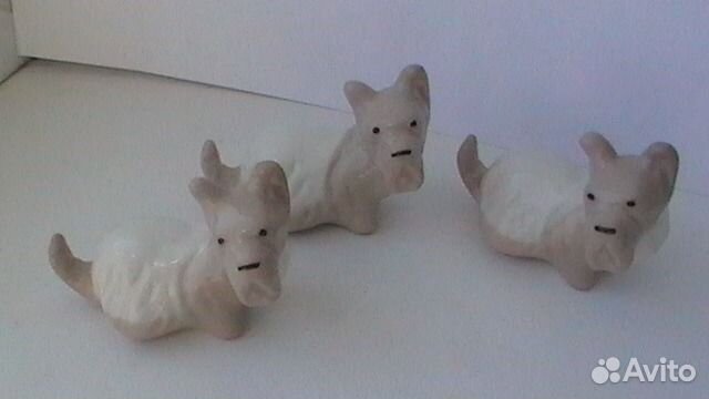 Фарфоровые статуэтки собачки лфз СССР