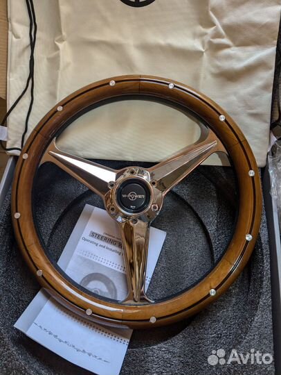 Руль w-power натуральное дерево 35 см