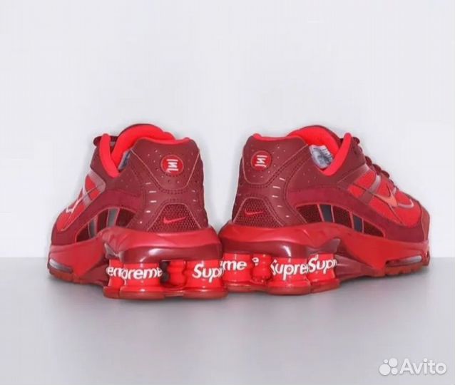 Кроссовки Nike Shox Ride 2 x Supreme красные