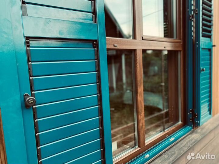 Защитные ставни-жалюзи алюминиевые