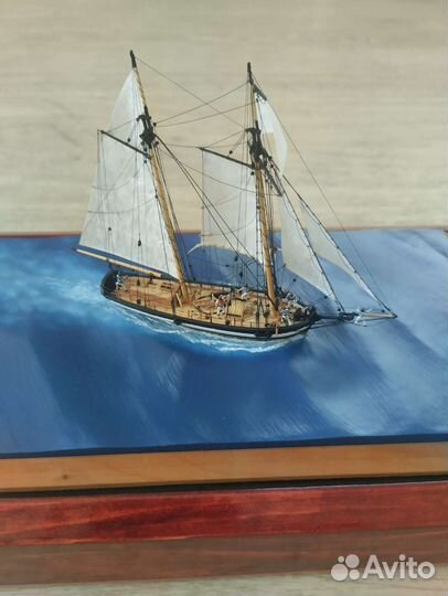 Модель корабля. Парусник. Шхуна 