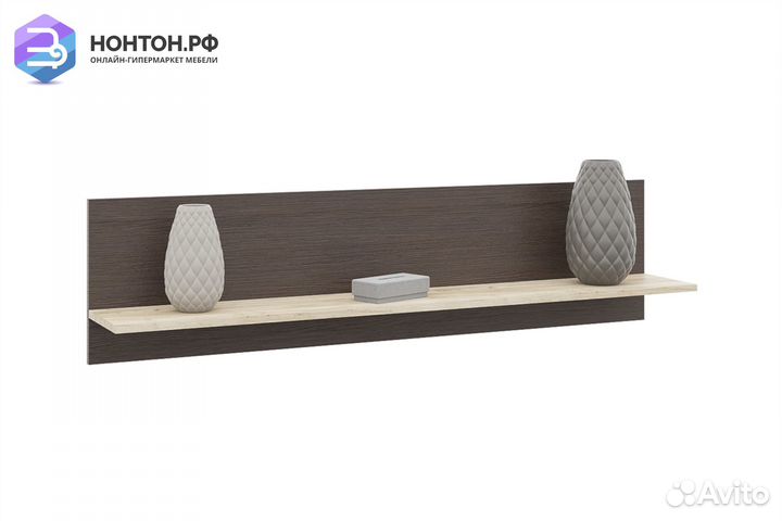 Полка навесная Дайтон пл-01 дуб кастелло серый / в