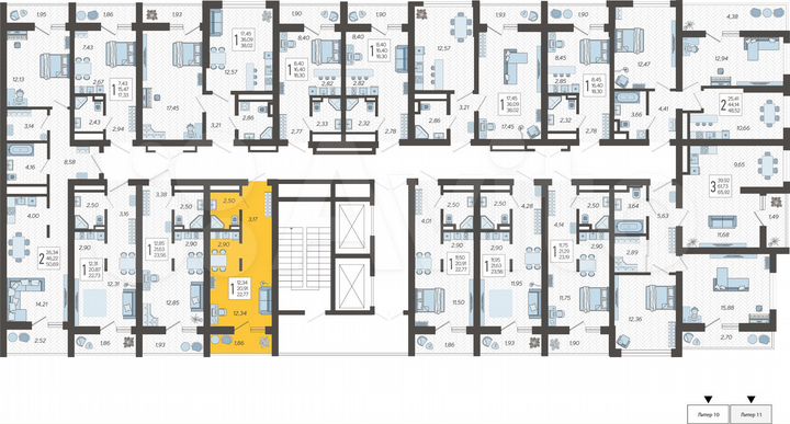 Квартира-студия, 22,8 м², 4/19 эт.