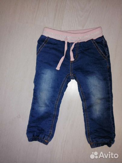 Джинсы утеплённые р.92 для девочки