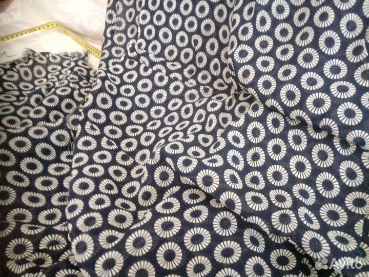 Ткань крепдешин (шелк) натуральный, шерсть СССР