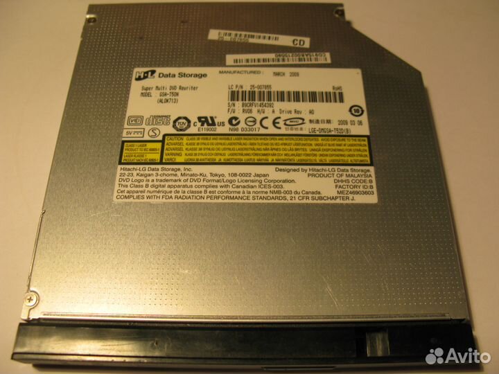 Пишущий cd/dvd привод для ноутбука