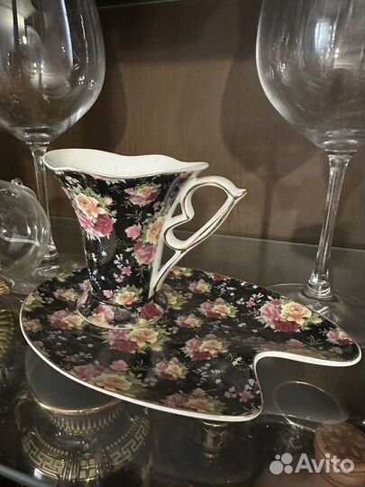 Сервиз чайный цветы фарфор Yamasen Япония